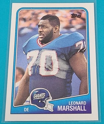 1988 Topps    #281 Leonard Marshall New York Giants Football Card G6 - Image 1 of 2