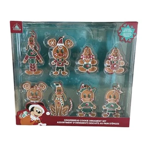 Rare Disney Parks 2020 Gingerbread Cookie Ornament Set - Mickey and Friends - Picture 1 of 12