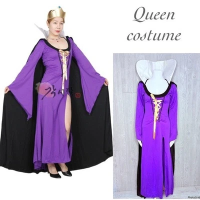 Evil queen princess dress Halloween costume cosplay size small with cape - Image 1 of 4