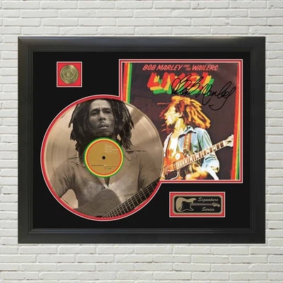 Bob Marley LIVE Custom Etched Reproduction Signed LP Display - Image 1 of 4
