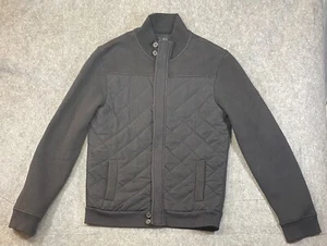 Marc Anthony Jacket Mens Size Small Black Quilted Long Sleeve Fleece - Picture 1 of 12