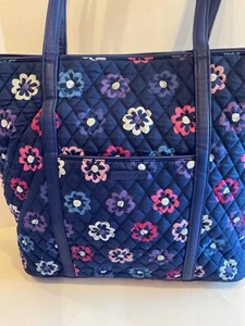 NWOT ~ Vera Bradley Ellie Flowers XLarge Trimmed Tote Shoulder Bag Purse - Picture 1 of 23