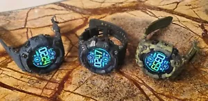 Delta Smart Watch By Alpha Strong/Oversized 50mm Lot Of 3 Black Blue Camo - Picture 1 of 10