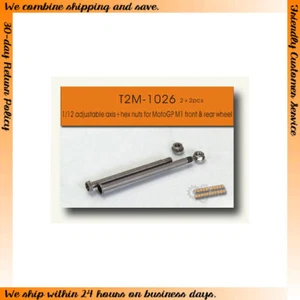T2M 1/12 Adjustable Alxes&Hex Nuts w/Flange for YZR M1 Front&Rear Wheels - Bild 1 von 1