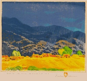 Gustave Baumann: Rain in the Mountains 22x30 Archival Quality Fine Art Print - Picture 1 of 1