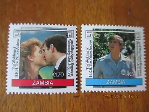 Zambia 1986 - Royal Wedding - Complete MNH Set - SG458 - SG459 - Picture 1 of 3
