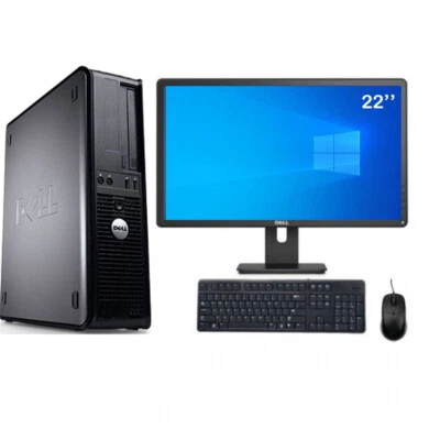 POSTAZIONE PC COMPUTER E MONITOR 22'' DESKTOP COMPLETA RICONDIZIONATO W 10 PRO - Immagine 1 di 3