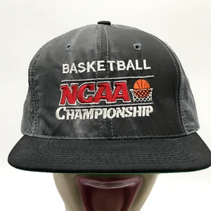 Vintage NCAA Basketball Championship Hat Dark Gray Snapback USA Starter - Picture 1 of 8