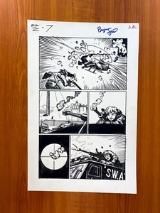 FOUR FREEDOM issue 2 original penciled inked signed 11x17 comic book artwork p7 - Picture 1 of 2