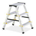 dubbele trap - huishoudtrap - aluminium - dubbel oploopbaar - trap tot 150 kg 