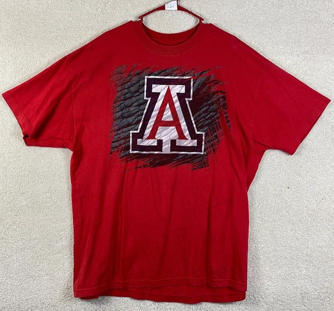 Arizona Wildcats 2XL Red T Shirt NCAA Red Size 2XL Short Sleeve T Shirt Cover