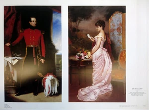 Reproducciones de pintura de letras de amor estampado de bellas artes - Imagen 1 de 2