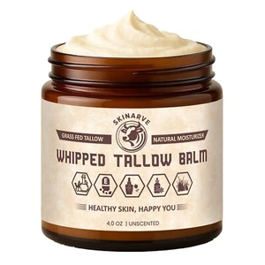 SKINARVE Beef Tallow Balm, Grass Fed Tallow, Moisturizer For Skin. Organi Tallow - Picture 1 of 9
