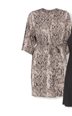 Bata para mujer SECRET TREASURES talla XL 16-18 estampado animal beige negro nueva Foto 1 de 4