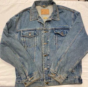Chaqueta de Jean Budweiser Azul Denim 100% Algodón Talla Mediana Swingster De Colección Rara - Imagen 1 de 7