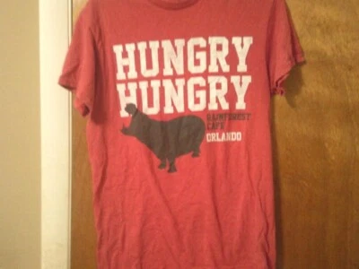 Camiseta de segunda mano para hombre Rainforest Café Orlando Hungry Hungry Hippo - Talla S Foto 1 de 4