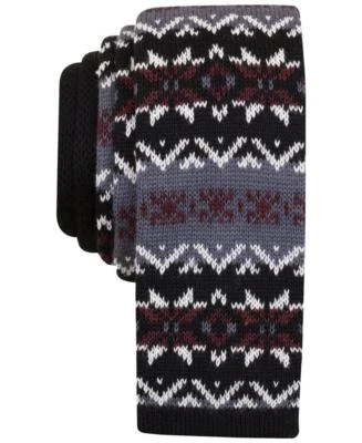 Corbata BAR III $75 PARA HOMBRES Negra Gris Borgoña Hagney Ajustada TEJIDA CORBATA PARA EL CUELLO NUEVA CON ETIQUETAS Foto 1 de 2