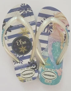 Havaianas Frozen Elsa Disney flip flops Toddler Girls Sandals SZ 9 C - Picture 1 of 4
