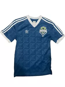 Seattle Sounders Adidas Originals Allover Trefoil 2013 Soccer Jersey SMALL - Picture 1 of 5
