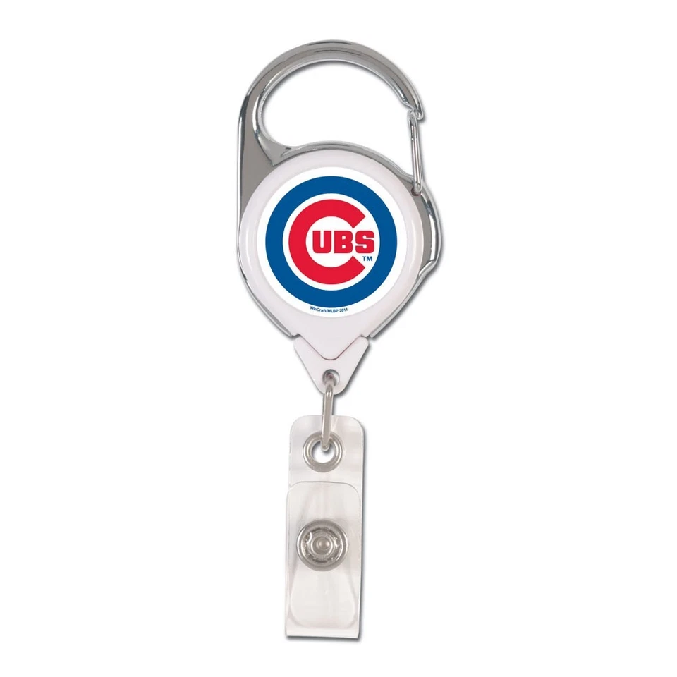 CHICAGO CUBS PREMIUM METAL RETRACTABLE ID BADGE HOLDER KEY CHAIN NEW WINCRAFT 🐻 - Image 1 of 1