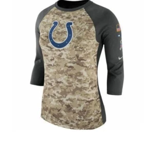 Nike Salute to Service Indianapolis Colts Womens 3/4 Sleeve Shirt Size S NWT - Picture 1 of 3