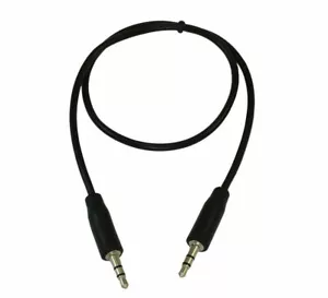 1.5ft 3.5mm SLIM Mini-Stereo TRS Male to Male Speaker/Audio Cable Black - Picture 1 of 3