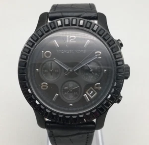 Michael Kors Runway Watch MK-5512 Chronograph Black Mens 40mm Date New Battery - Picture 1 of 16