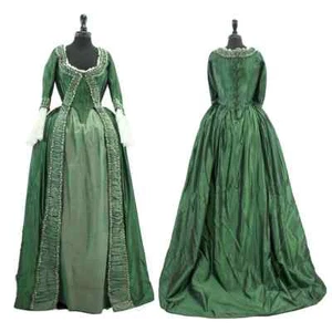 Century Victorian Green Evening Dress Medieval Marie Antoinette Party Ball Gown - Picture 1 of 7