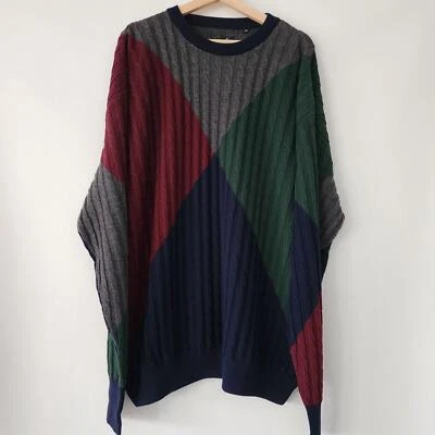 Callaway Golf Apparel 100% Extra Fine Merino Wool color block sweater size XXL - Image 1 of 4