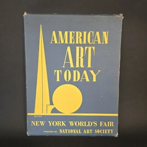 1939 New York World's Fair AMERICAN ART TODAY Ordner mit 15 DRUCKEN - Bild 1 von 9