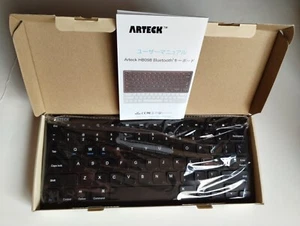 Arteck HB098 Ultra-Slim Black Keyboard Wireless Bluetooth NEW - Picture 1 of 5