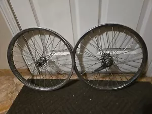 CMC Chrome Wheel Set Shimano Coaster Old School Bmx Vintage - Picture 1 of 24
