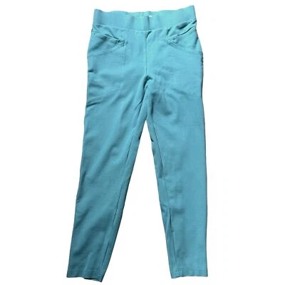 Pantalón de Vestido Betabrand Azul Verde Viaje Yoga Mezcla Rayón Pierna Ajustada Talla M Foto 1 de 4