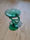 Beautiful Green Handmade Glass Candle Stand (c) 