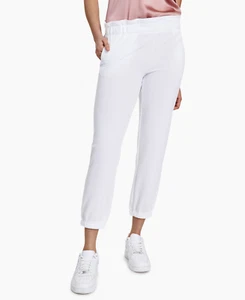 Bar III Women's Knit Pull-On Jogger Pants, Bright White, XS NWT $59. (46) - Picture 1 of 6