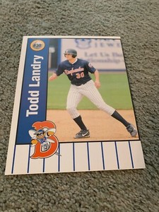 1998 Binghamton Mets Jumbo Premium Baseball Card Todd Landry
