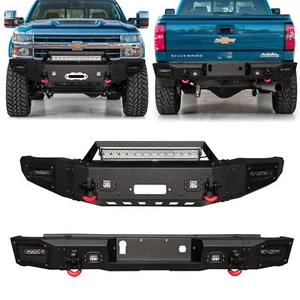 Steel Front/Rear Bumper w/Lights For Chevrolet Silverado 2500/3500 2015-2019 - Picture 1 of 15