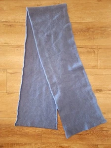 THEORY 100% Cashmere Thick Long Basic Scarf Fuzzy Wrap Baby Blue 68x11in - Picture 1 of 5