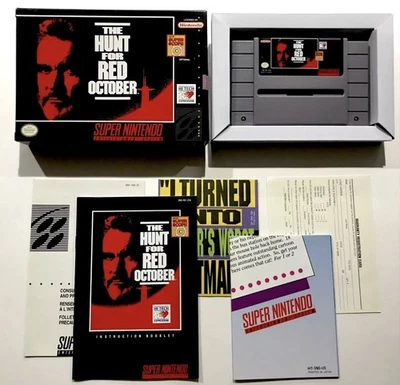 The Hunt for Red October Super Nintendo SNES CIB 100% Complete Near Mint - Image 1 of 4