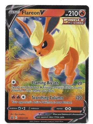 Flareon V SWSH149 SWSH: Sword & Shield Promo Cards Holo Pokemon TCG - NM - Image 1 of 2