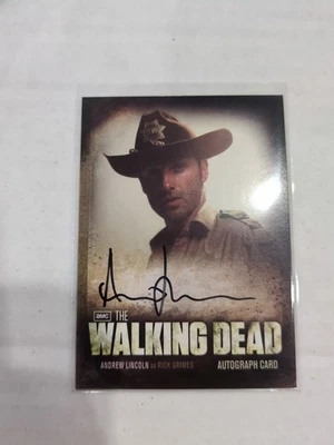 2012 THE WALKING DEAD ANDREW LINCOLN AUTOGRAPH SEASON2 RICK GRIMES A1 Autograph  - Image 1 of 4