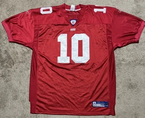 Rara maglia rossa vintage Y2K Reebok NFL New York Giants Eli Manning #10 uomo 54 - Foto 1 di 7