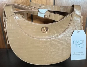 Time And Tru Brown Handbag/Purse New With Tags - Cute - Perfect Size - Picture 1 of 7