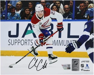 Cole Caufield Montreal Canadiens Signed 8" x 10" Shooting Photo - LE 122 - Picture 1 of 1