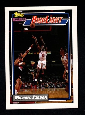 1992-93 Topps No3 Michael Jordan Highlight Lights It Up 6/3/92 Chicago Bulls Зал славы - Изображение 1 из 2