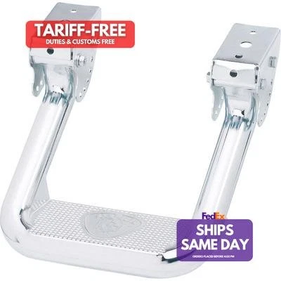 Carr 102522, 2 Pack Polished Aluminum Hoop Ii Multi Mount Step Polished Pair  - Image 1 of 4