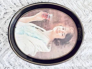 Bandeja para servir de metal ovalada vintage-COCA COLA, "DRINK COKE" 15"x12"x1,1/4" - Imagen 1 de 2