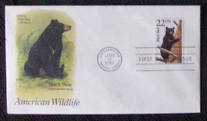 US FDC American Wildlife SC #2299 BLACK BEAR, Toronto 1987. - Picture 1 of 1
