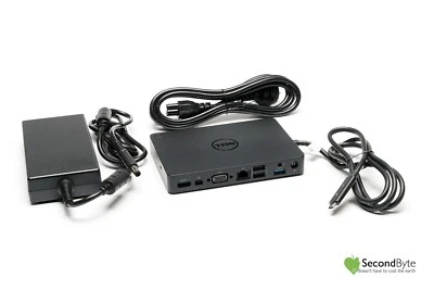 Genuine Dell USB-C Pro Docking Station K17A WD15 HDMI MDP inc 130W AC Adapter - Image 1 of 3
