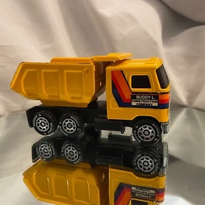 Vintage 1980's Yellow BUDDY L Dump Truck Die-cast Vehicle 6" long Made In Macau - Picture 1 of 7